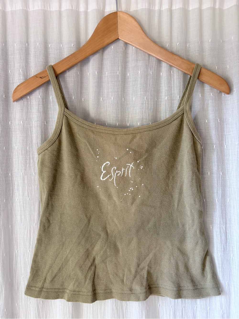 Vintage Esprit Olive Green Spaghetti Strap Tank Top